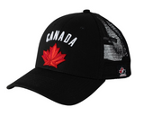 Men's 2026 Olympics Hockey Team Canada Bauer Mesh Back Trucker Adjustable Hat – Black