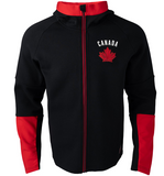 Men's Bauer Hockey Canada Performance 2026 Olympics Full Zip Hoodie - Black - Bleacher Bum Collectibles