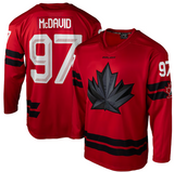 Men's 2026 Team Canada Bauer Olympics Red Semi-Pro Hockey Jersey - Connor McDavid