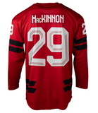Men's 2026 Team Canada Bauer Olympics Red Semi-Pro Hockey Jersey - Nathan MacKinnon - Bleacher Bum Collectibles