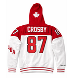 Men's Mitchell & Ness Team Canada Sidney Crosby Name Number Hooded Sweatshirt - White/Red