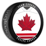 2026 Team Canada Olympics Inglasco Away Jersey Souvenir Hockey Puck - White - Bleacher Bum Collectibles