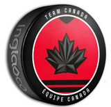 2026 Team Canada Olympics Inglasco Home Jersey Souvenir Hockey Puck - Red - Bleacher Bum Collectibles