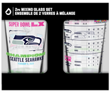 Seattle Seahawks 2026 Super Bowl LX Champions NFL Football 16oz Mixing Glasses - Set of 2