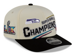 Men's New Era Cream/Black Seattle Seahawks Super Bowl LX Champions Locker Room Trophy Collection 9SEVENTY Adjustable Hat