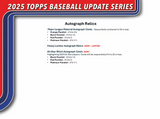 2025 Topps Update Series Baseball Jumbo Value Pack 36 Cards Per Pack