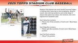 2025 Topps Stadium Club Baseball Mega Box 18 Packs Per Box, 8 Cards Per Pack