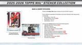 2025/26 Topps NHL Hockey Sticker Collection 50-Pack Box 50 Packs Per Box, 5 Stickers Per Pack