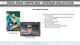 2025/26 Topps NHL Hockey Sticker Collection 50-Pack Box 50 Packs Per Box, 5 Stickers Per Pack