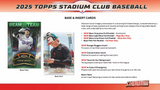 2025 Topps Stadium Club Baseball Blaster Box 8 Packs Per Box, 5 Cards Per Pack