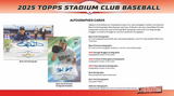 2025 Topps Stadium Club Baseball Blaster Box 8 Packs Per Box, 5 Cards Per Pack
