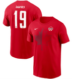 Men's Nike Alphonso Davies Red Canada Soccer Name & Number T-Shirt