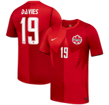 Men's Nike Alphonso Davies Red Canada Soccer 2026 Home Stadium Replica Jersey