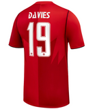 Men's Nike Alphonso Davies Red Canada Soccer 2026 Home Stadium Replica Jersey