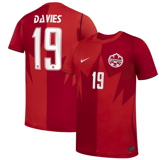 NIKE サッカーユニフォームセット ポケモンリュック Youth Nike Alphonso Davies Red Canada Soccer 2026 Home Stadium
