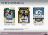 2025 Leaf Optichrome Baseball Hobby Box 8 Cards Per Box