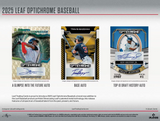 2025 Leaf Optichrome Baseball Hobby Jumbo Box 15 Cards Per Box