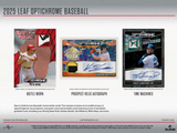 2025 Leaf Optichrome Baseball Hobby Jumbo Box 15 Cards Per Box