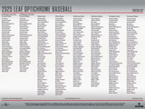 2025 Leaf Optichrome Baseball Hobby Jumbo Box 15 Cards Per Box