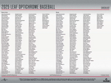 2025 Leaf Optichrome Baseball Hobby Jumbo Box 15 Cards Per Box
