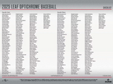 2025 Leaf Optichrome Baseball Hobby Jumbo Box 15 Cards Per Box