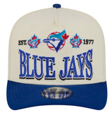 Men's Toronto Blue Jays New Era Cream/Royal Tri-Hit 9FIFTY A-Frame Adjustable Hat