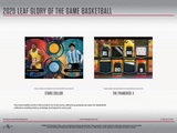 2025 Leaf Glory of the Game Basketball Hobby Box 4 Cards Per Box