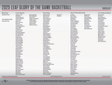 2025 Leaf Glory of the Game Basketball Hobby Box 4 Cards Per Box