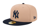Men's New York Yankees New Era Khaki/Navy Two-Tone Colour Pack 59FIFTY Fitted Hat