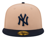 Men's New York Yankees New Era Khaki/Navy Two-Tone Colour Pack 59FIFTY Fitted Hat