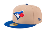 Men's Toronto Blue Jays New Era Khaki/Royal Two-Tone Colour Pack 59FIFTY Fitted Hat