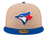 Men's Toronto Blue Jays New Era Khaki/Royal Two-Tone Colour Pack 59FIFTY Fitted Hat