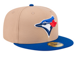 Men's Toronto Blue Jays New Era Khaki/Royal Two-Tone Colour Pack 59FIFTY Fitted Hat