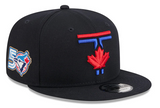 Toronto Blue Jays New Era MLB 50th Anniversary Logo Side Patch 9FIFTY Adjustable Hat - City Connect