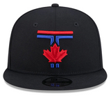 Toronto Blue Jays New Era MLB 50th Anniversary Logo Side Patch 9FIFTY Adjustable Hat - City Connect