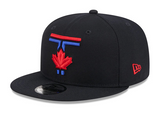 Toronto Blue Jays New Era MLB 50th Anniversary Logo Side Patch 9FIFTY Adjustable Hat - City Connect