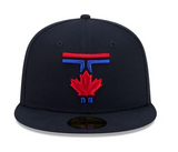 Men's Toronto Blue Jays New Era Navy 50th Anniversary Logo City Connect 59FIFTY Fitted Hat