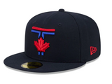 Men's Toronto Blue Jays New Era Navy 50th Anniversary Logo City Connect 59FIFTY Fitted Hat