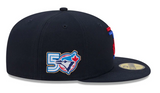Men's Toronto Blue Jays New Era Navy 50th Anniversary Logo City Connect 59FIFTY Fitted Hat