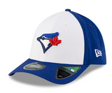Men's Toronto Blue Jays New Era Alt 3 Royal White 39THIRTY M-Crown Flex Hat - 50th Logo Side Patch