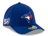 Men's Toronto Blue Jays New Era Game Royal 39THIRTY M-Crown Flex Hat - 50th Logo Side Patch