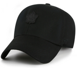 Men's Toronto Maple Leafs Black Contemporary Micro Logo Clean up Adjustable Hat