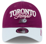 Men's New Era Bordeaux/Hydrogen Blue Toronto Tempo Tip-Off Casual Classic Adjustable Hat
