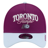 Men's New Era Bordeaux/Hydrogen Blue Toronto Tempo Tip-Off A-Frame 9FORTY Adjustable Hat