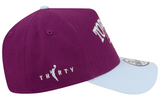 Men's New Era Bordeaux/Hydrogen Blue Toronto Tempo Tip-Off A-Frame 9FORTY Adjustable Hat