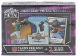 2026 Leaf Metal Baseball Hobby Box 9 Cards Per Box
