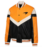 Men's McLaren F1 Team Auto Racing Car Men's Turbo Charged Faux Leather Jacket