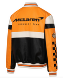Men's McLaren F1 Team Auto Racing Car Men's Turbo Charged Faux Leather Jacket