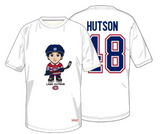 Men's Montreal Canadiens Milo Name & Number Mitchell & Ness White T- Shirt - Lane Hutson