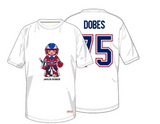 Men's Montreal Canadiens Milo Name & Number Mitchell & Ness White T- Shirt - Jakub Dobes
